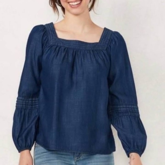 LC Lauren Conrad Tops - LC Lauren Conrad chambray blouse